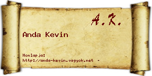 Anda Kevin névjegykártya